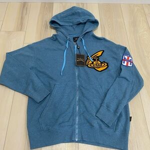 Vivienne Westwood Anglomania Classic Sweatshirt With Patch Blue Medium Unisex